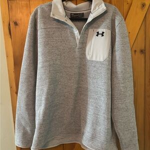 Under Armour Heather Gray Button-Up Pullover